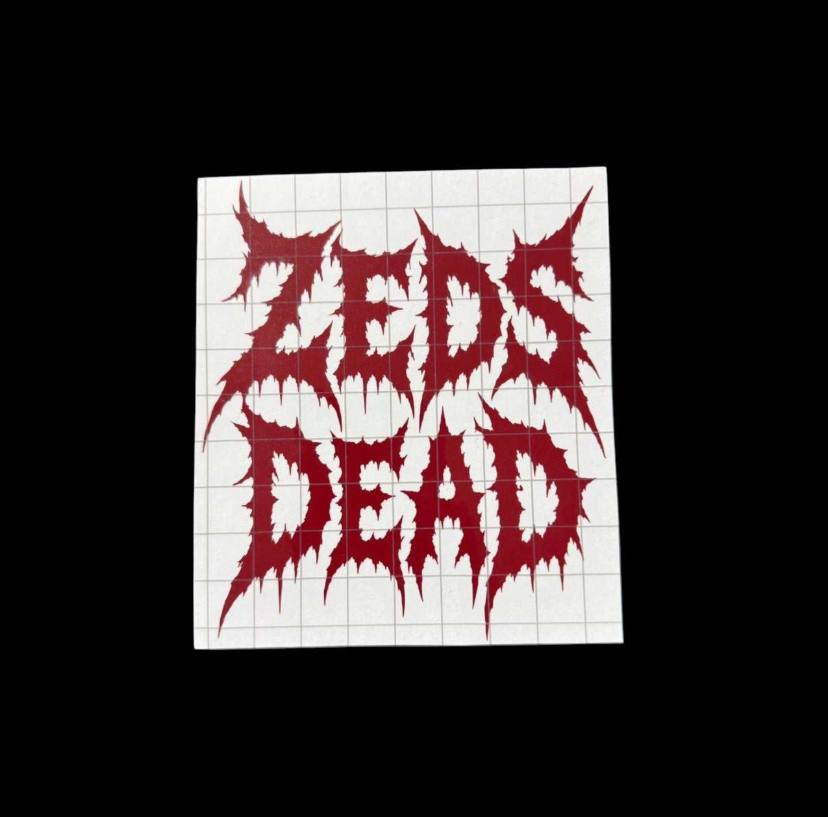 death metal style zd car decal
