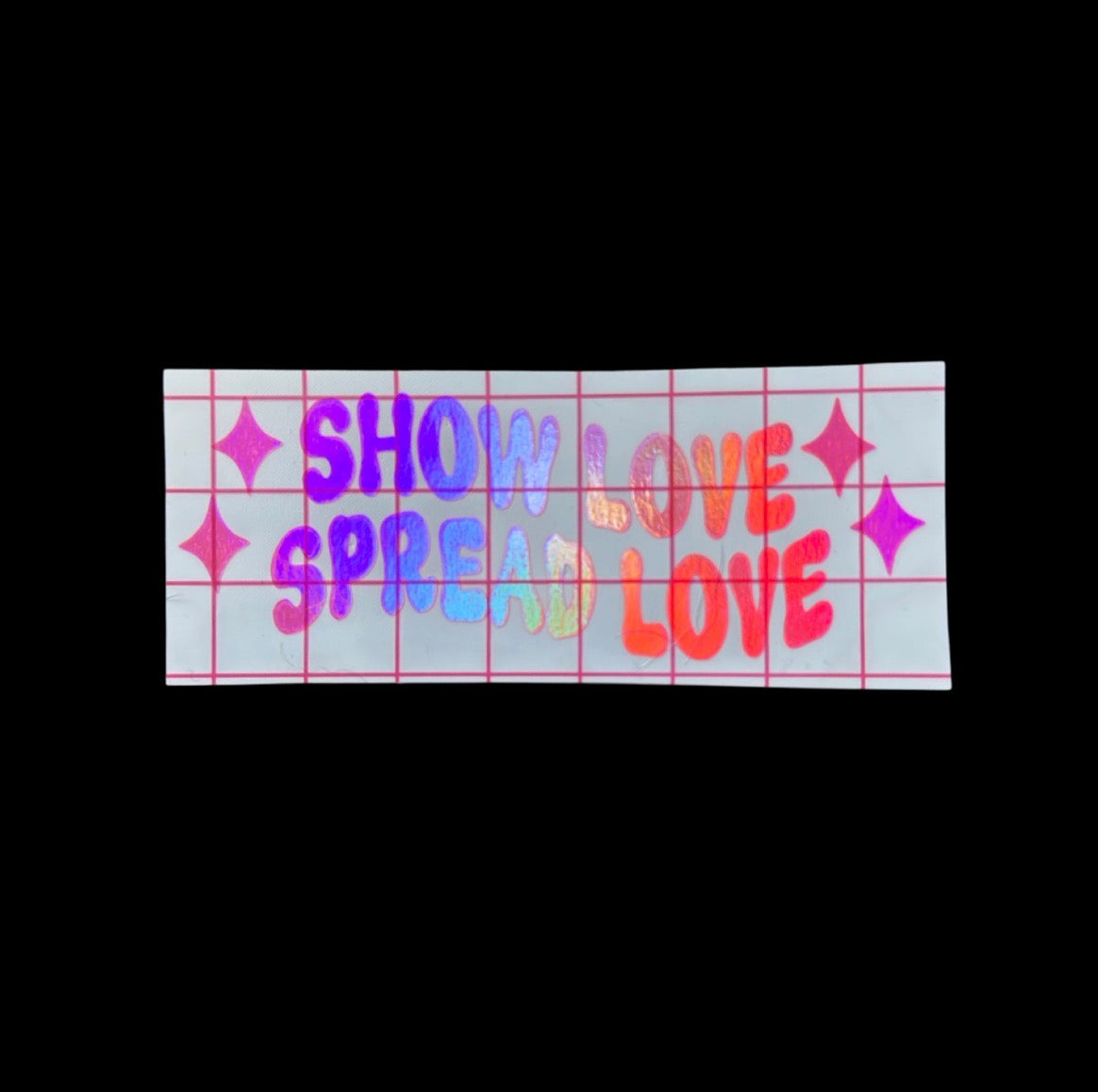 show love spread love car decal