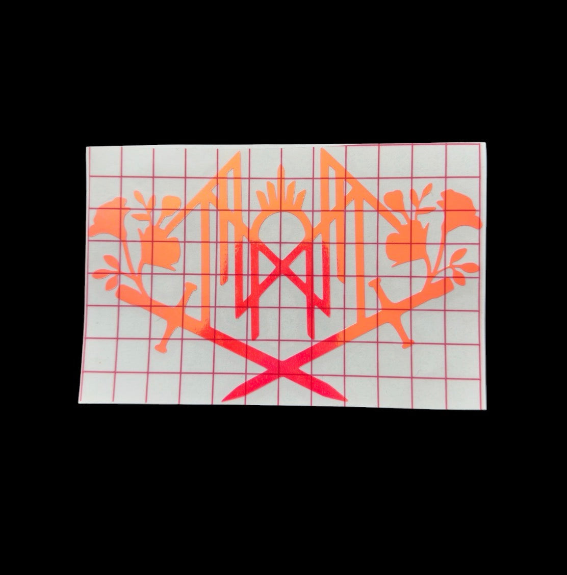 floral ST car decal
