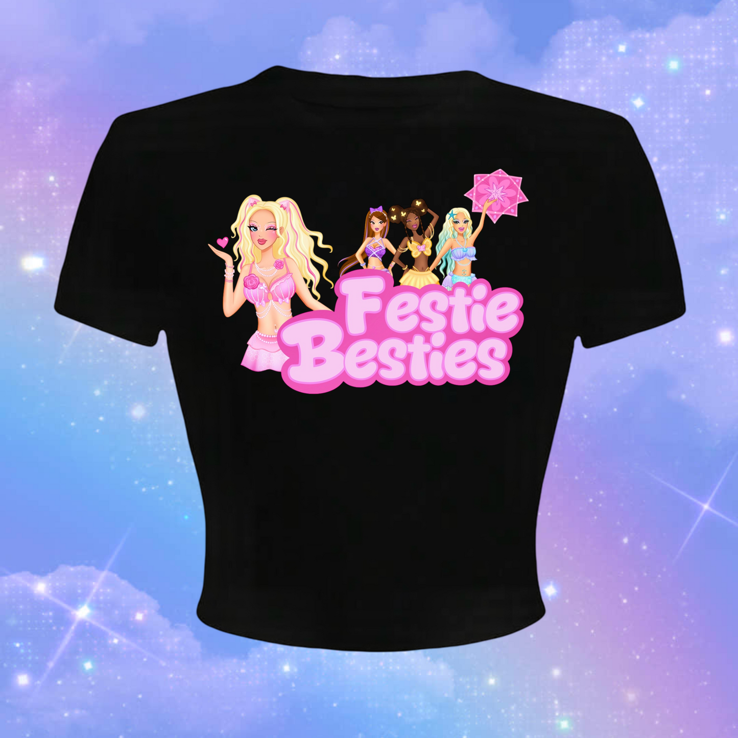 festie besties croptops