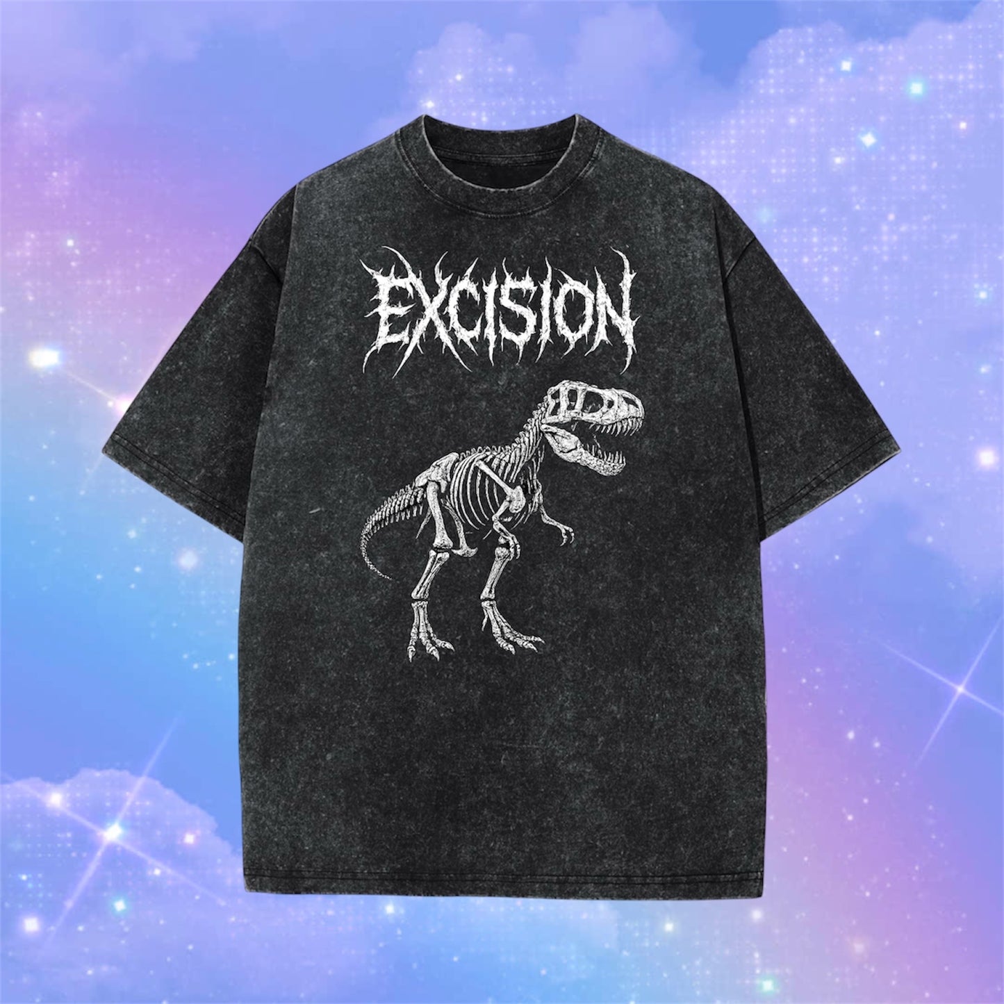 excision rex acidwash t-shirts