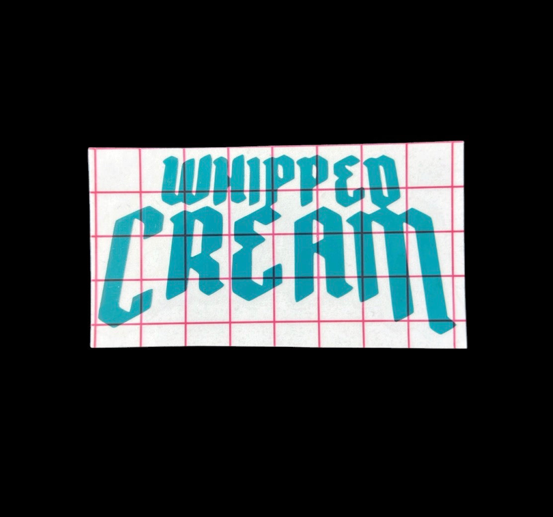 whipped cream car decal