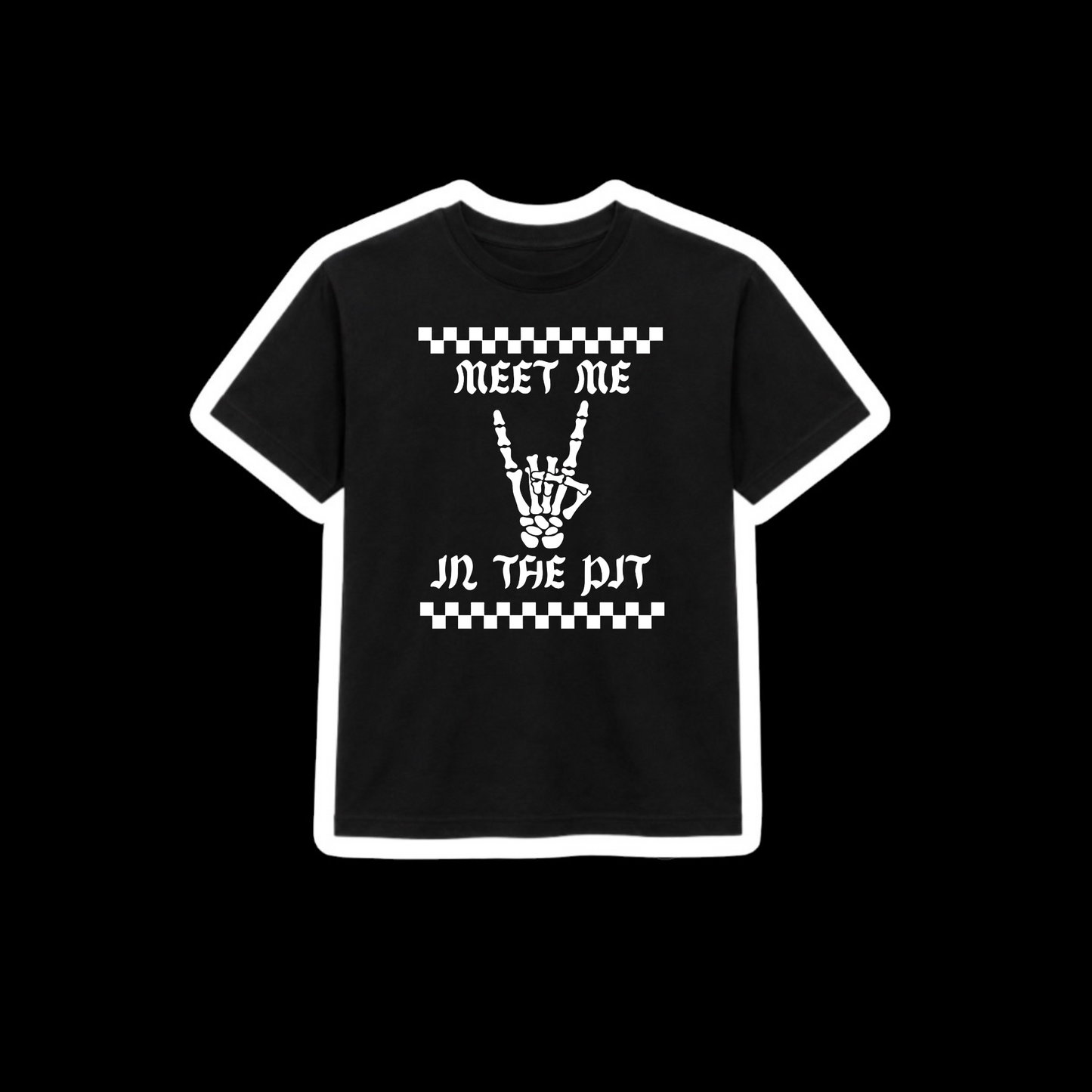 meet me in the pit kids t-shirts