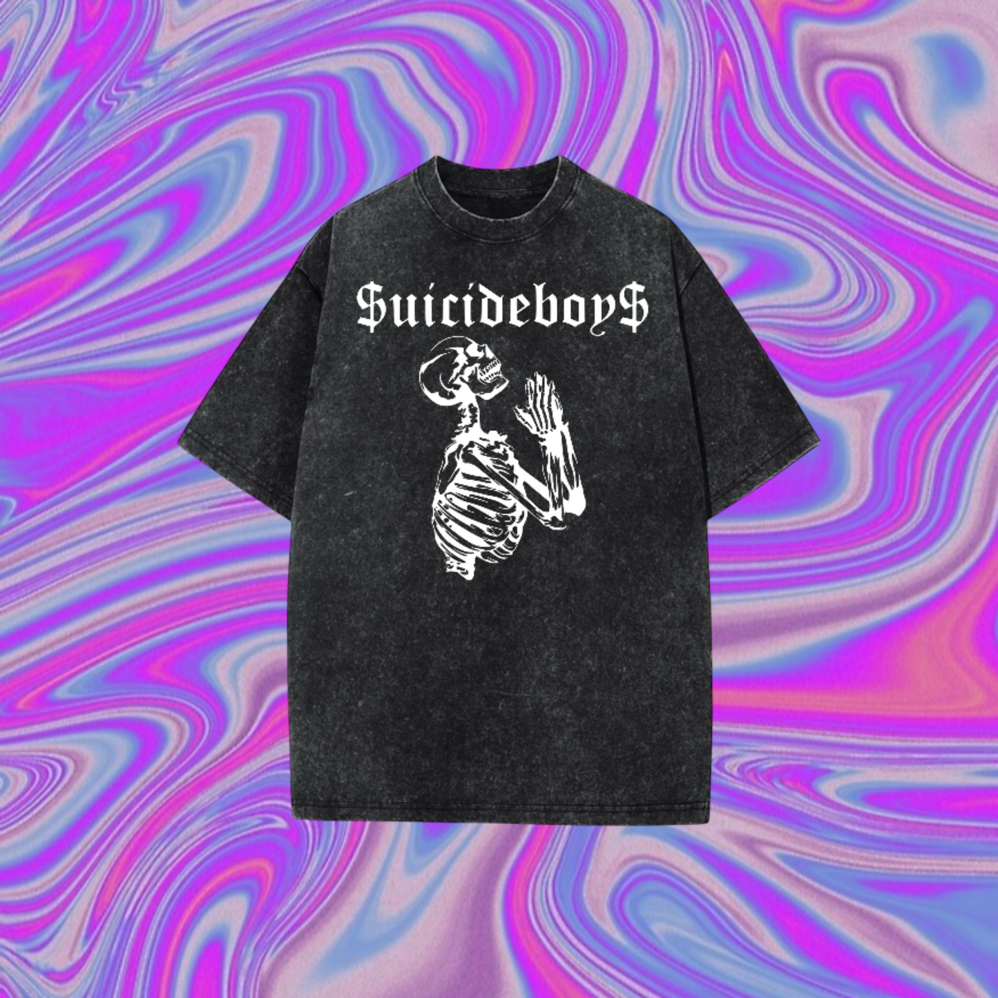 suicideboys oversized acidwash t-shirts