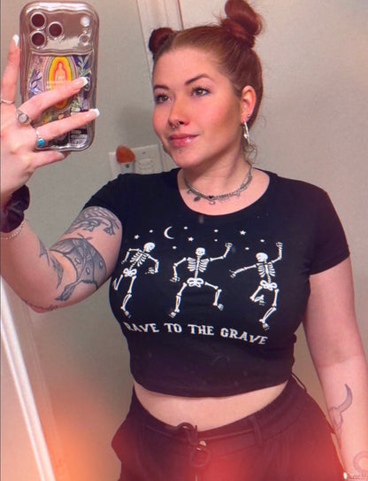 rave to the grave croptops
