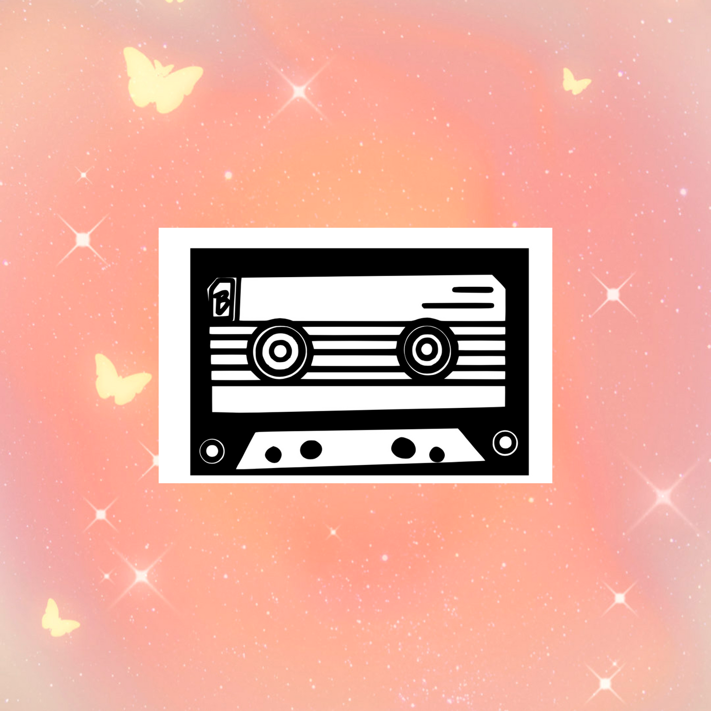 tape b cassette car decals