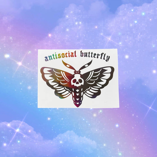 antisocial butterfly car decals