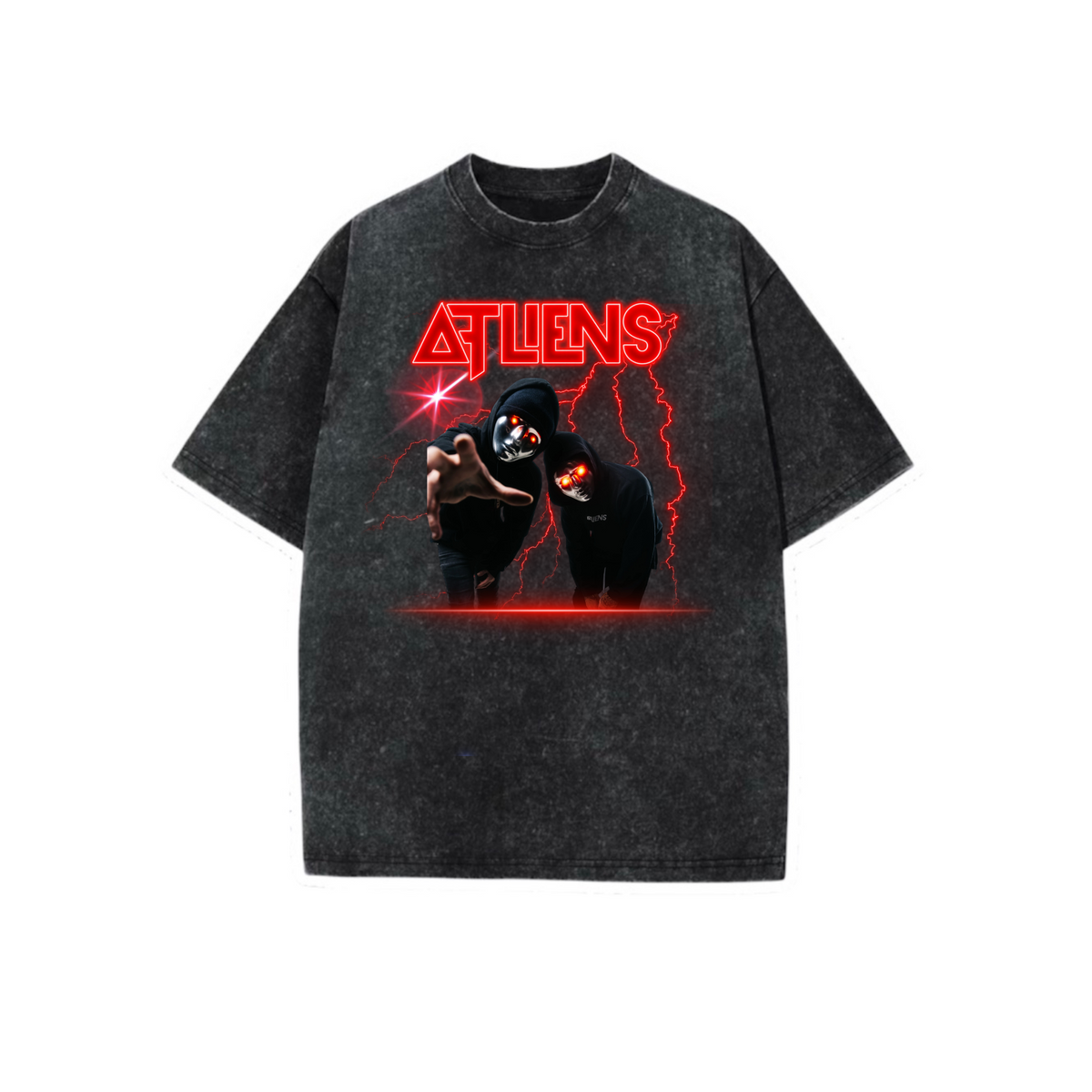 atliens graphic acidwash t-shirts