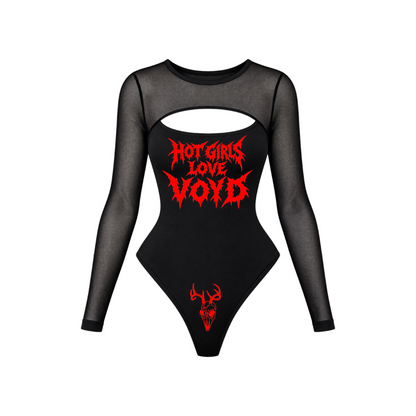 hot girls love voyd mesh sleeve bodysuits