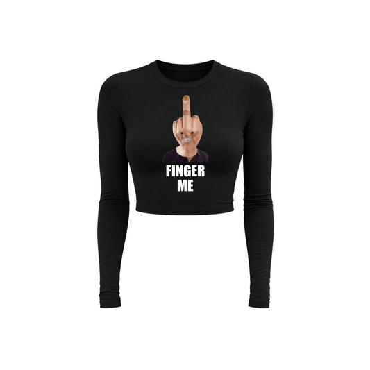 finger me long sleeve croptops