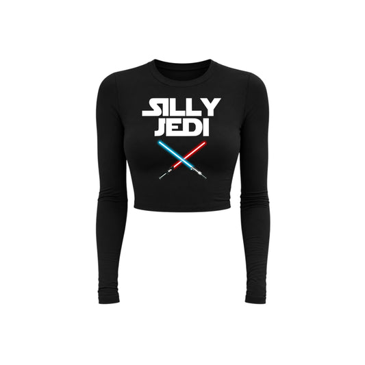 silly jedi long sleeve croptops