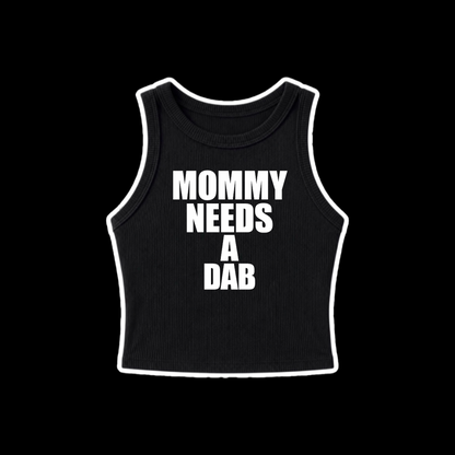 mommy needs a dab ribbed croptank