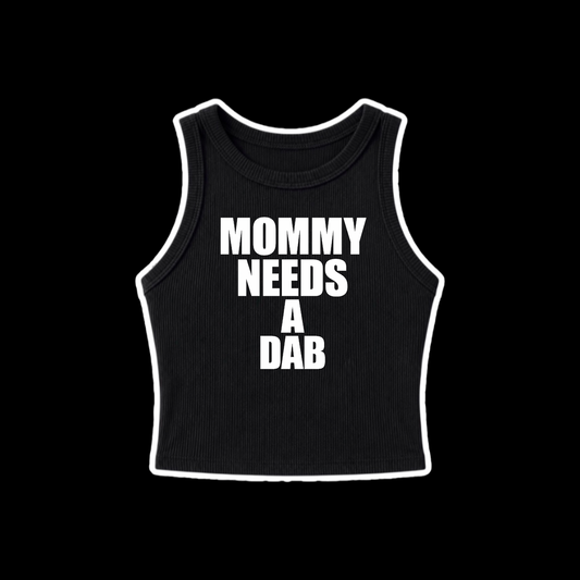 mommy needs a dab ribbed croptank