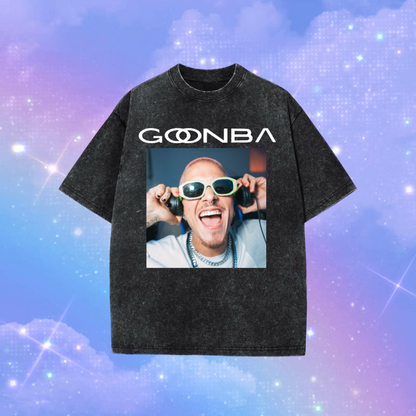 goonba graphic acidwash t-shirts