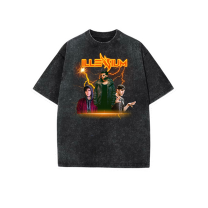 illenium graphic acidwash t-shirts