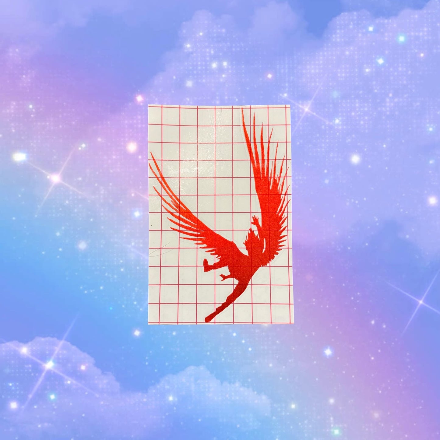 SK falling angel car decal