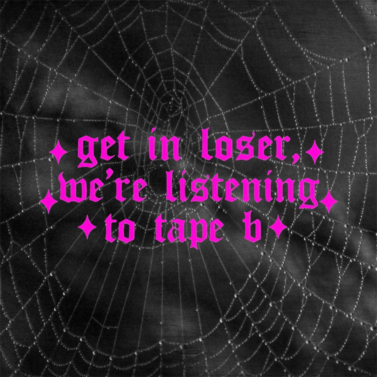 get in loser, we’re listening to tape b car decals