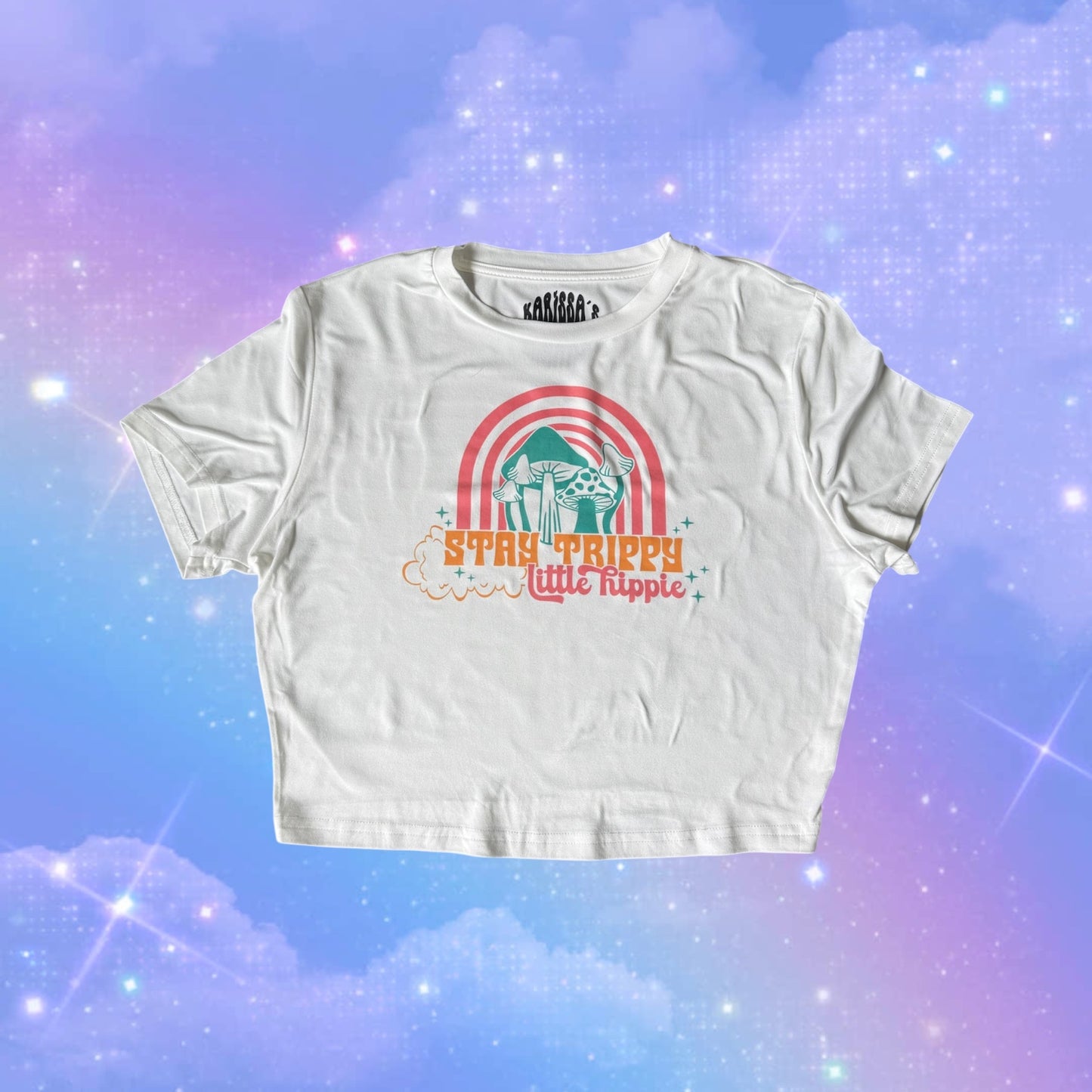stay trippy little hippie croptop