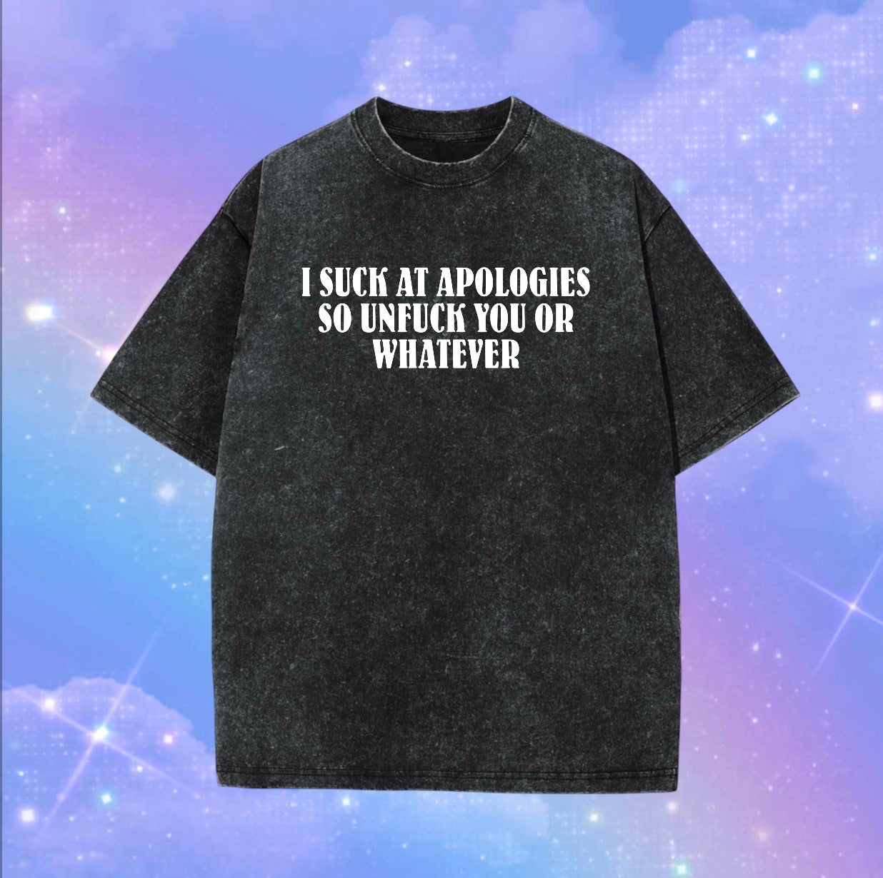 i suck at apologies acidwash t-shirts