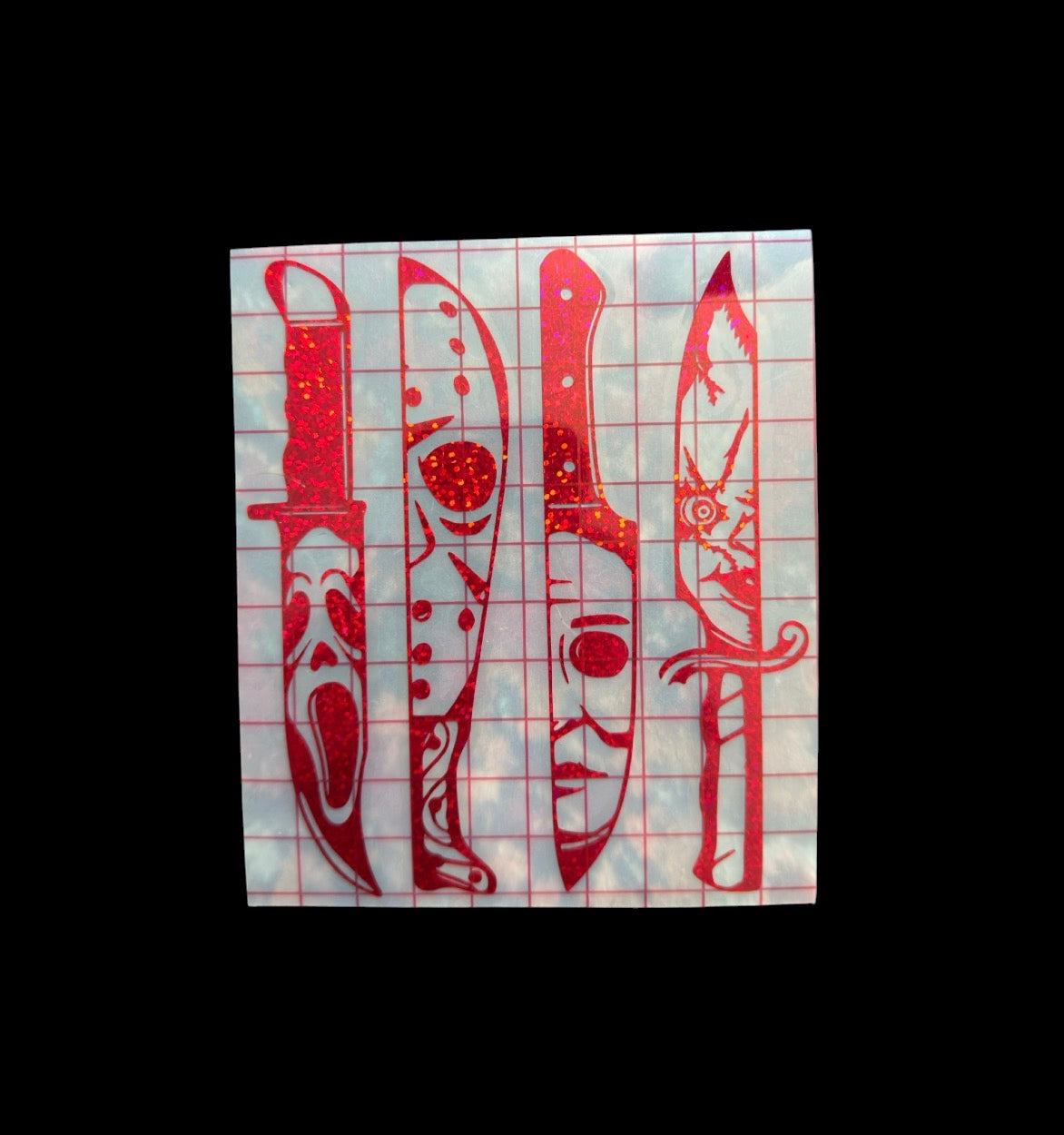 horror knives car decals