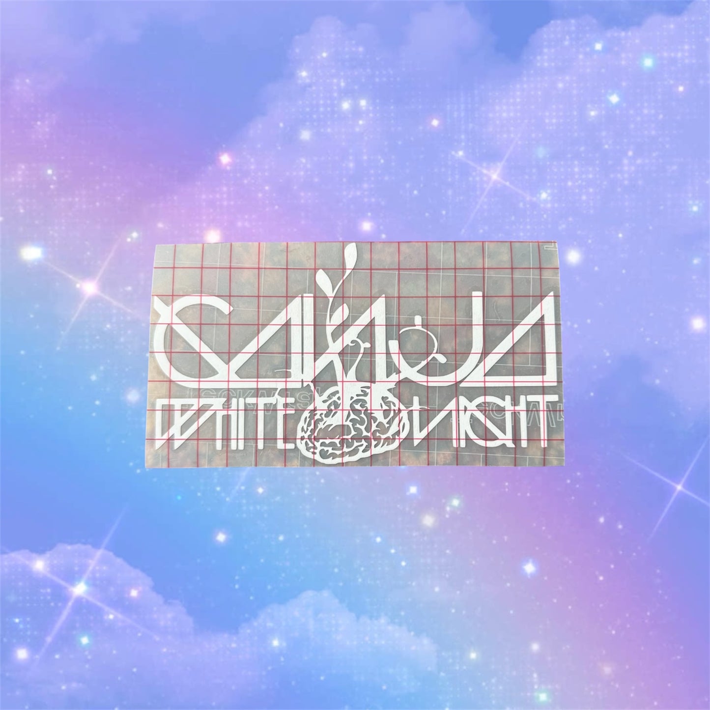 ganja white night car decal