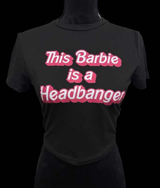 this barbie is a headbanger croptop
