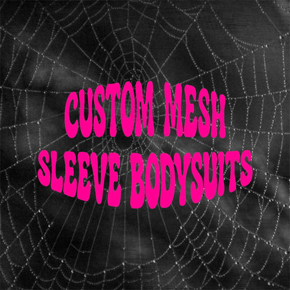 custom mesh sleeve bodysuits