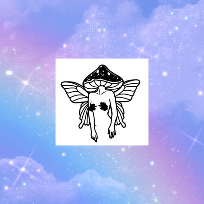 mushroom fairy car decals