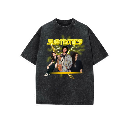 subtronics graphic acidwash t-shirts
