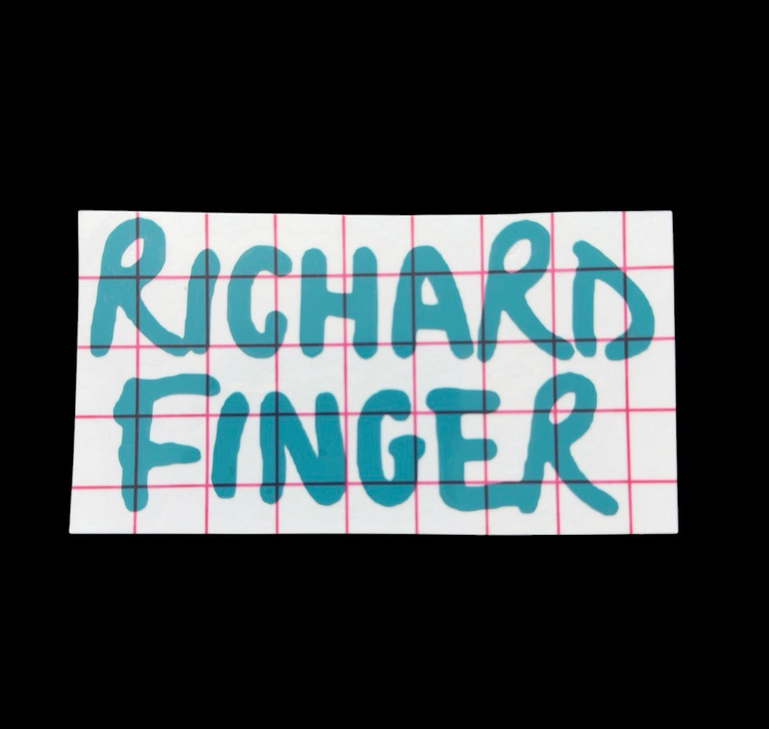 richard finger car decal