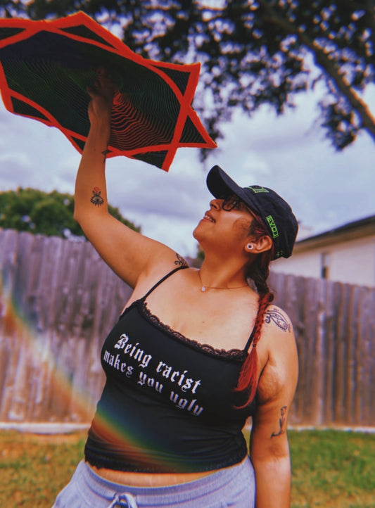 being racist makes you ugly laced tanktops