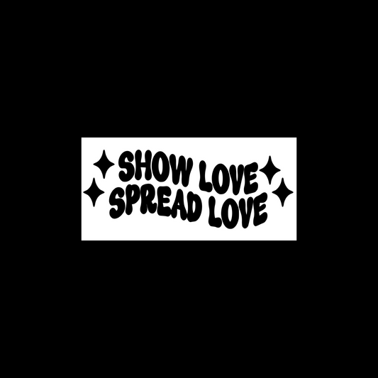 show love spread love car decals