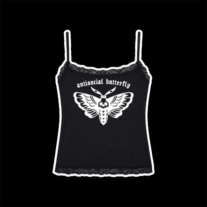 antisocial butterfly laced tanktop