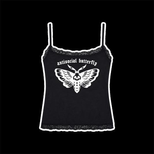 antisocial butterfly laced tanktop