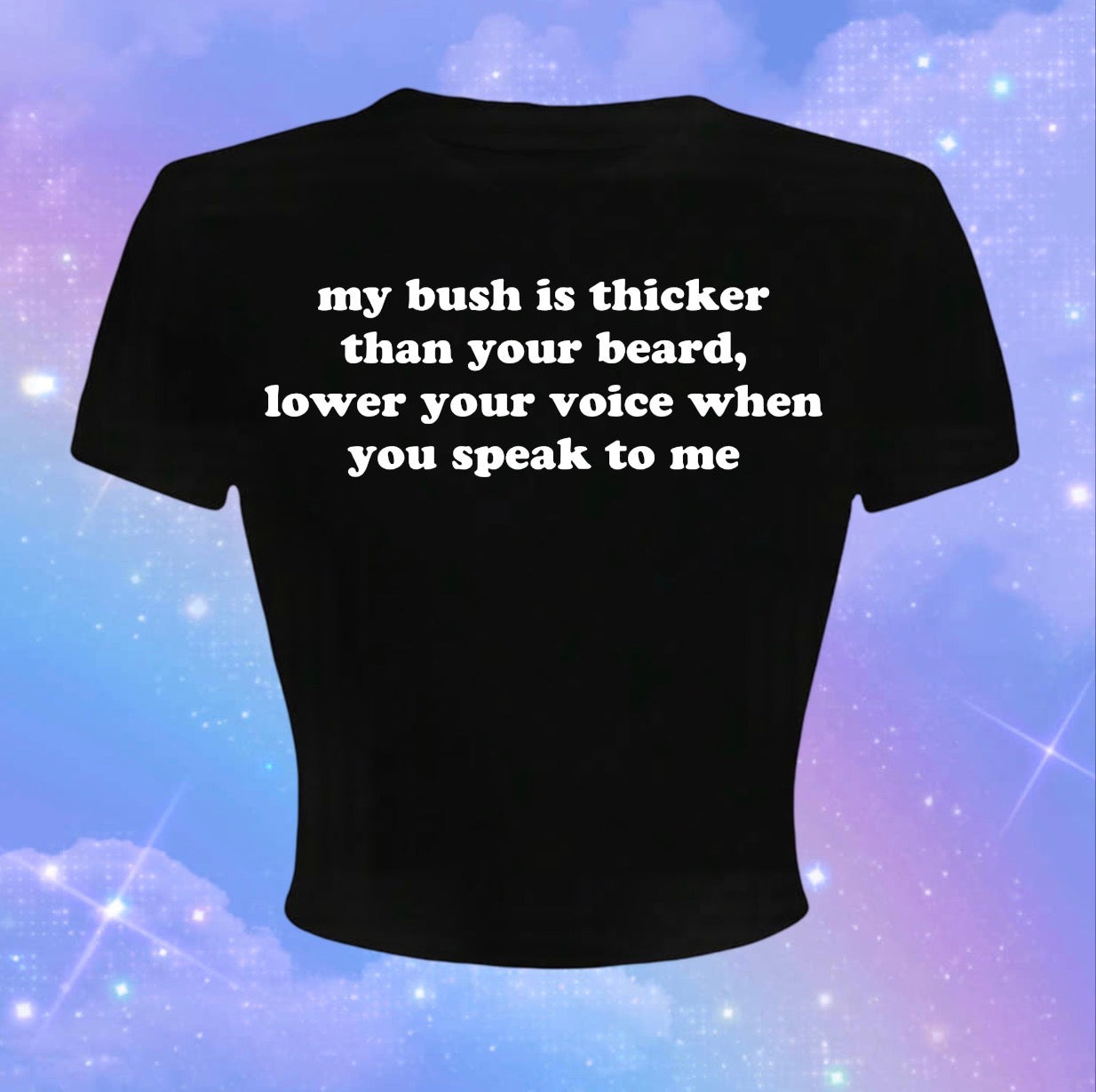 my bush is thicker croptops