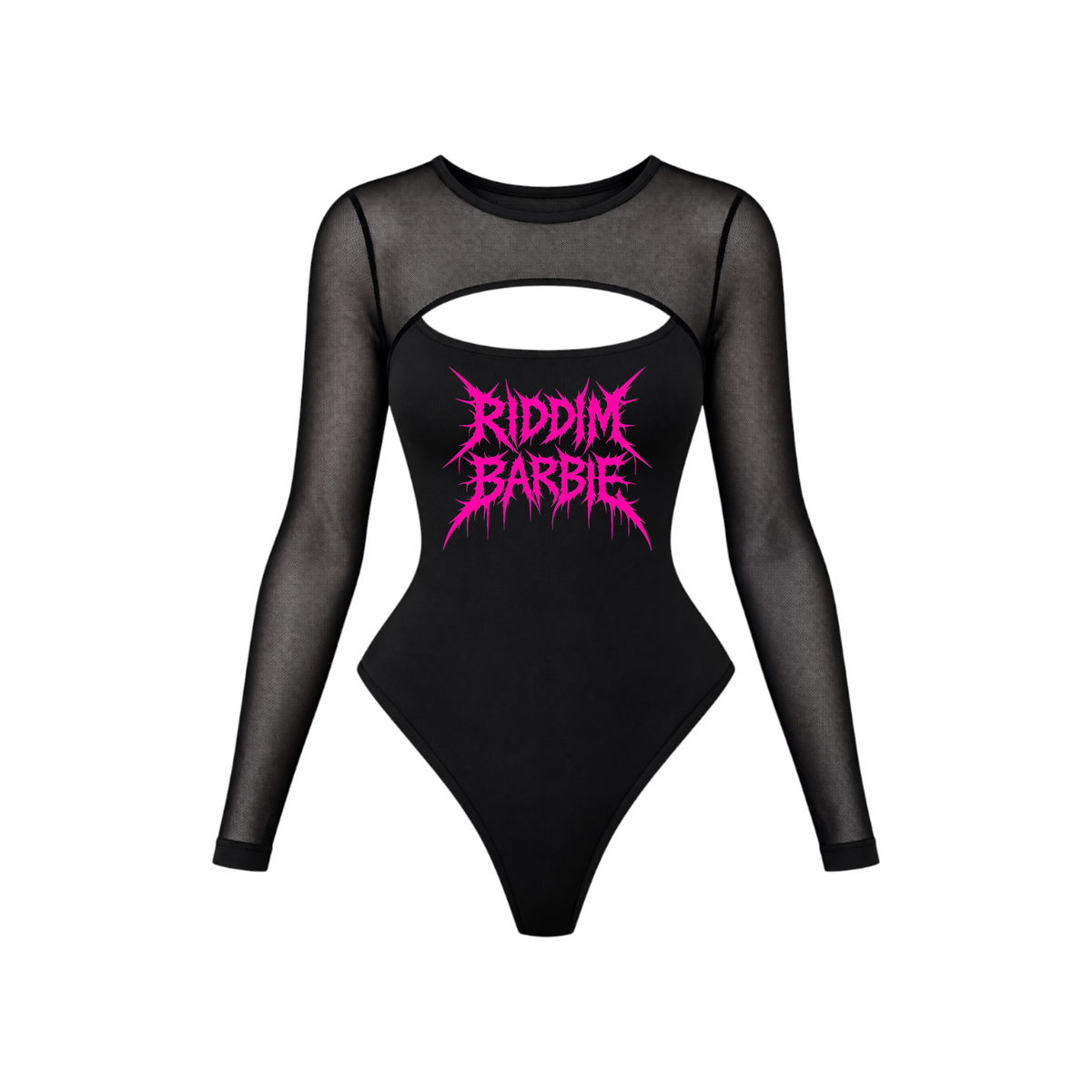 riddim barbie mesh sleeve bodysuits