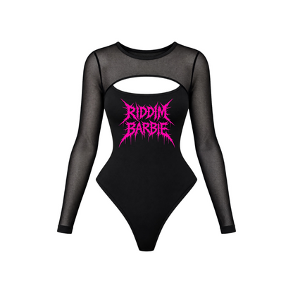 riddim barbie mesh sleeve bodysuits