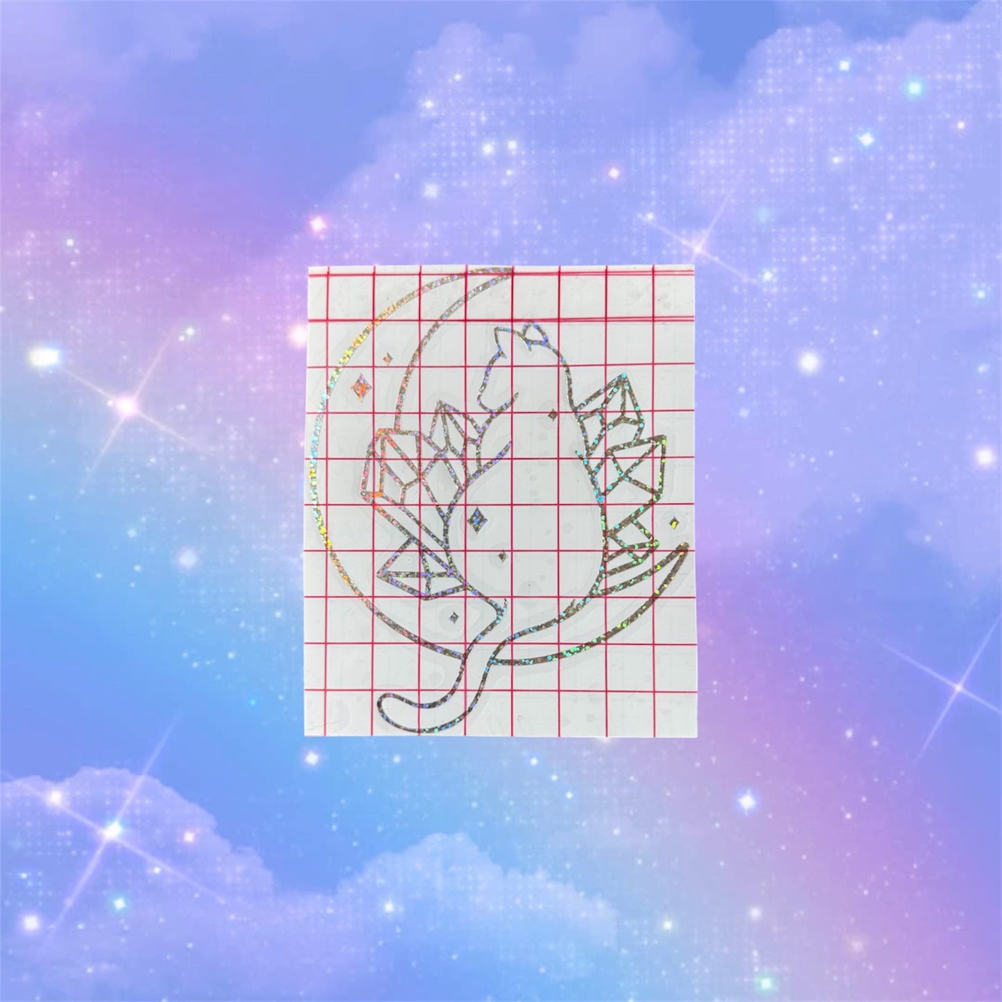moon kitty car decal