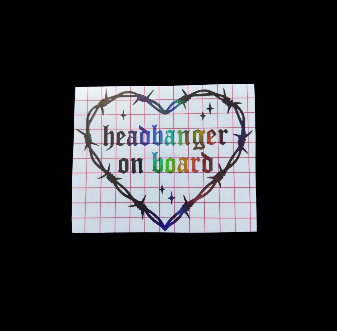 headbanger on board car decal