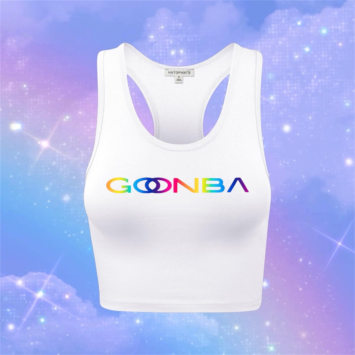 goonba pride racerback croptanks