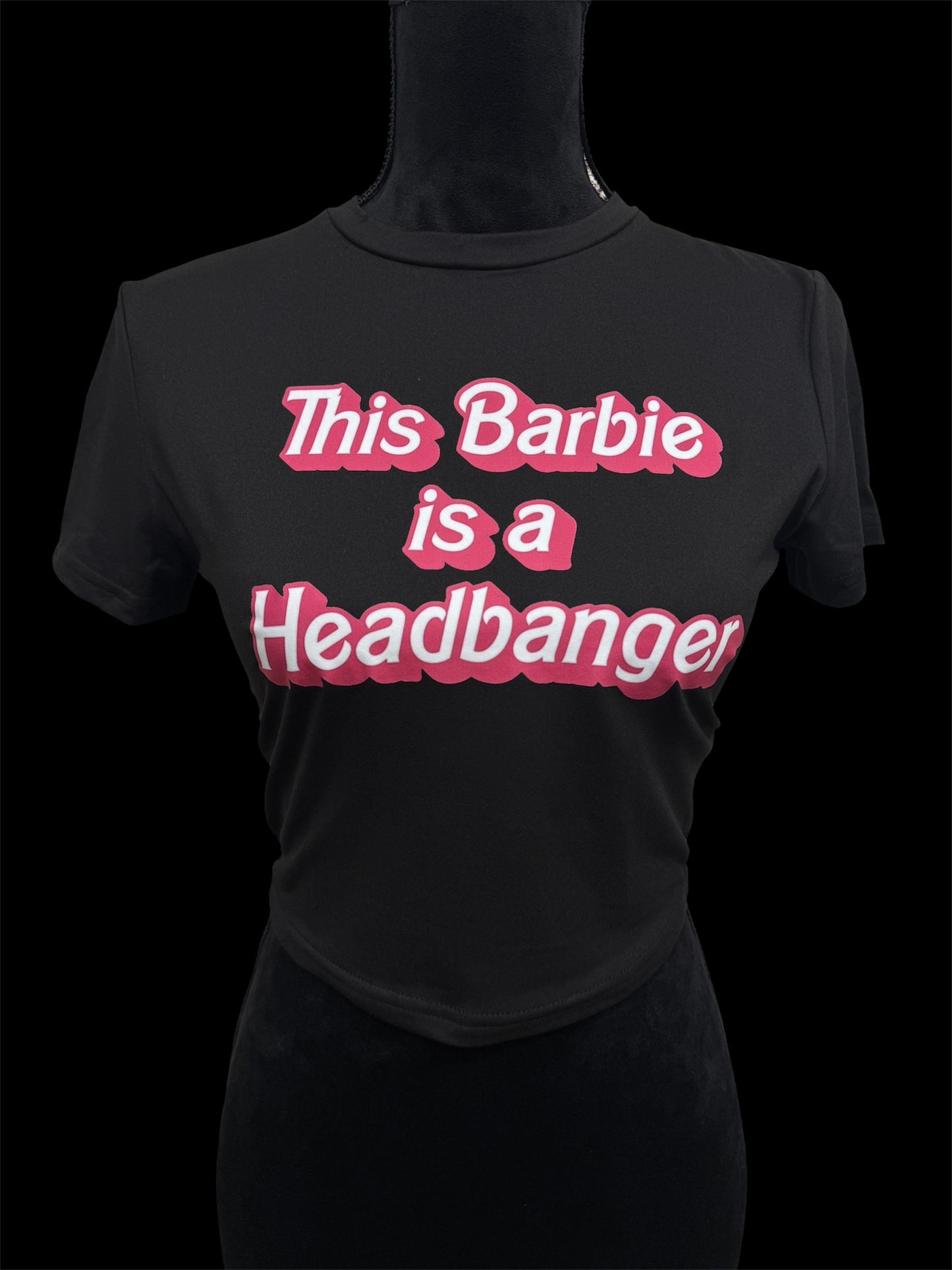 this barbie is a headbanger croptop