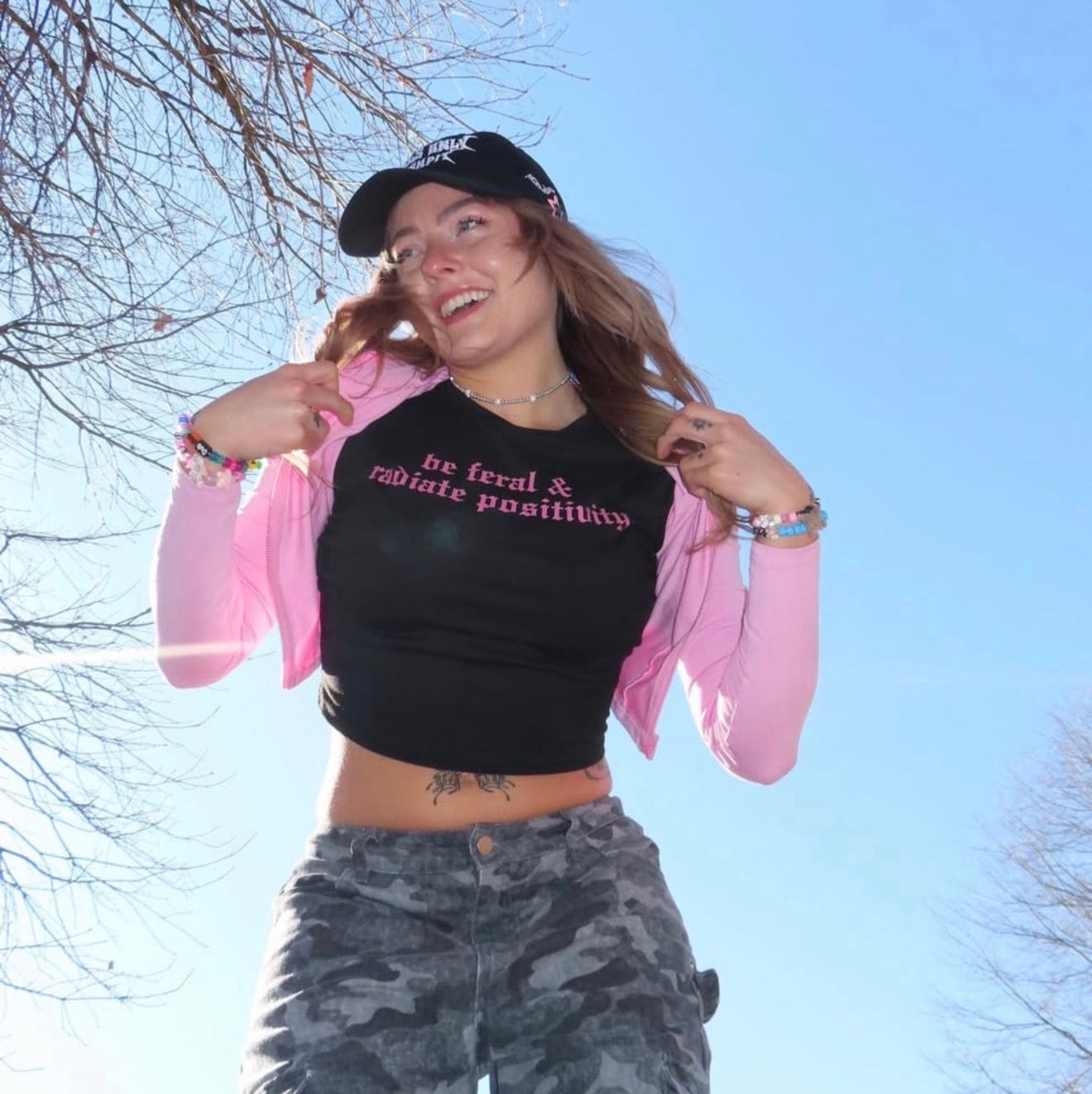 be feral & radiate positive croptops