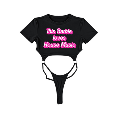 this barbie loves house music bodysuits