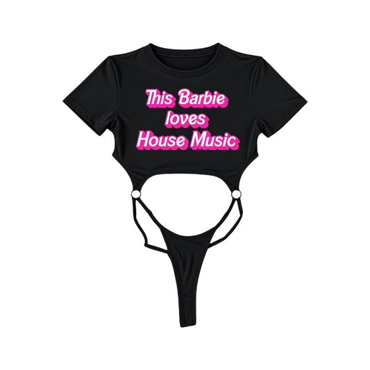 this barbie loves house music bodysuits