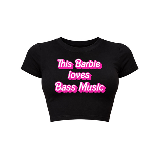 this barbie loves bass music croptops