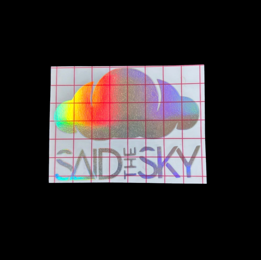 said the sky car decal