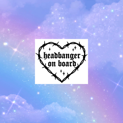 headbanger on board car decals