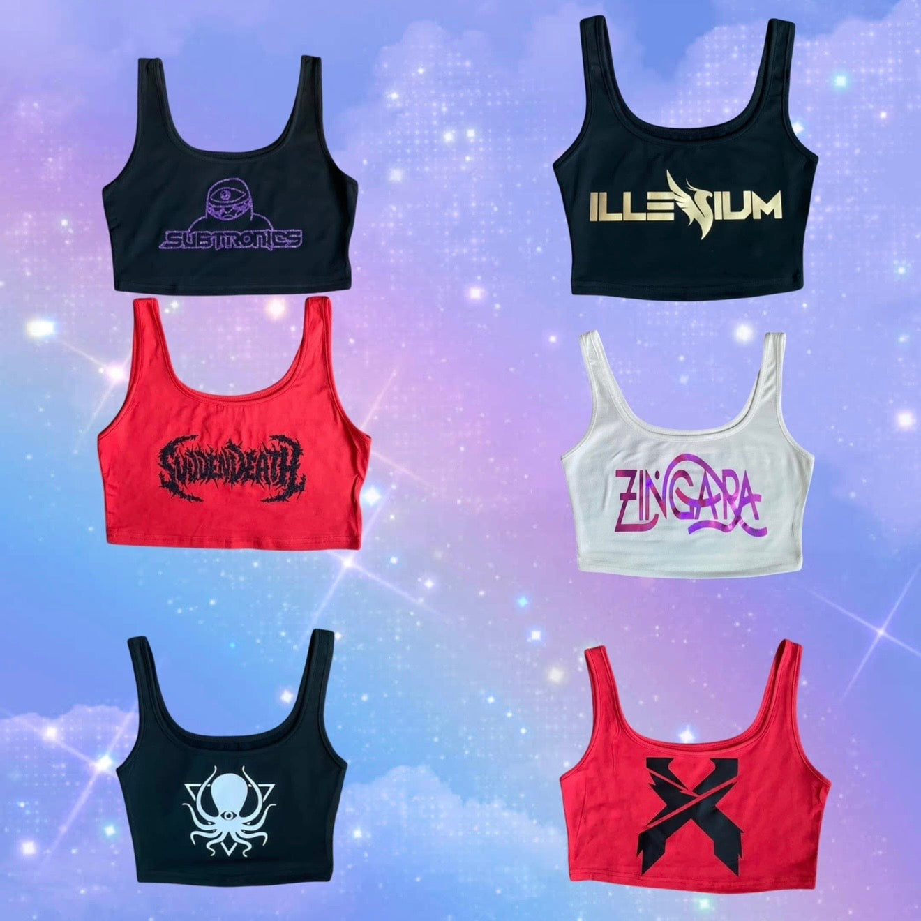 custom DJ logo croptanks