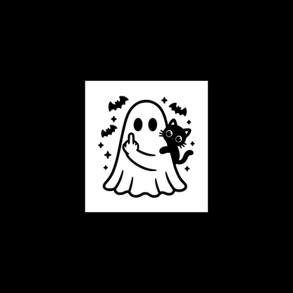 middle finger ghost car decals