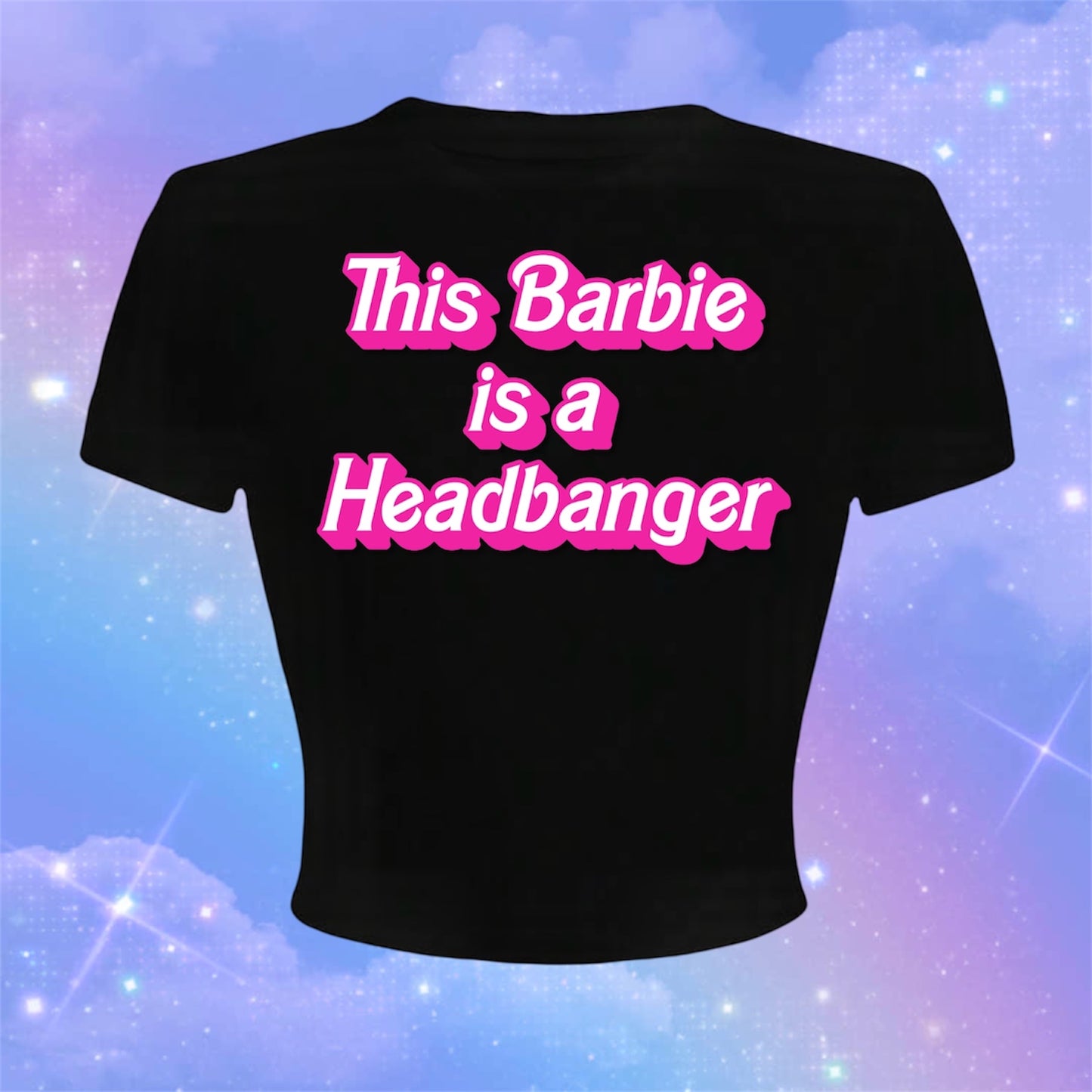 this barbie is a headbanger croptops